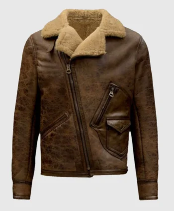 Atlas Distressed Shearling Jacket